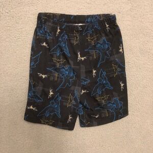 VTG Y2K DC Comics Batman Boys Pajama Shorts Size 8 Black Blue AOP Sleepwear